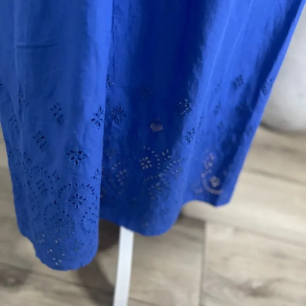 Fit & Flare Eyelet-Embroidered Smock Dress NWT - Picture 5 of 11